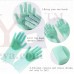 OkaeYa Silicone Scrubbing Gloves, Scrub Cleaning Gloves with Scrubber for Dishwashing and Pet Grooming, Latex Free (Multi Color, 1 Pair)